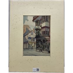 Karl Salsbury Wood (British 1888-1958): Exeter Scenes, set three watercolours signed, two dated 1945, 23cm x 16cm (3) (unframed)