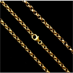  Gold cable chain link necklace and gold bracelet, both hallmarked 9ct, approx 11.62gm  