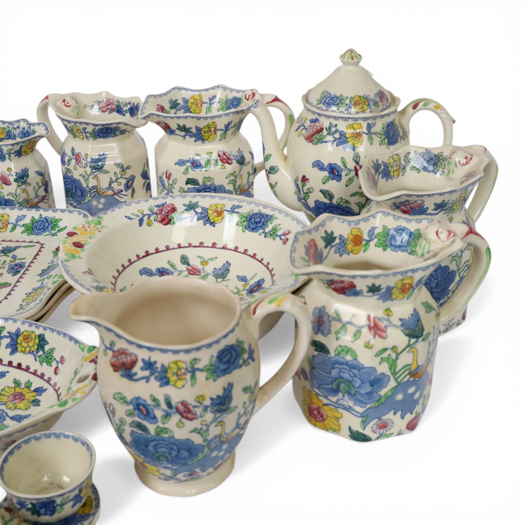 Masons Regency tea and dinner service, including coffee pot, jugs, covered dishes, serving platters, etc 