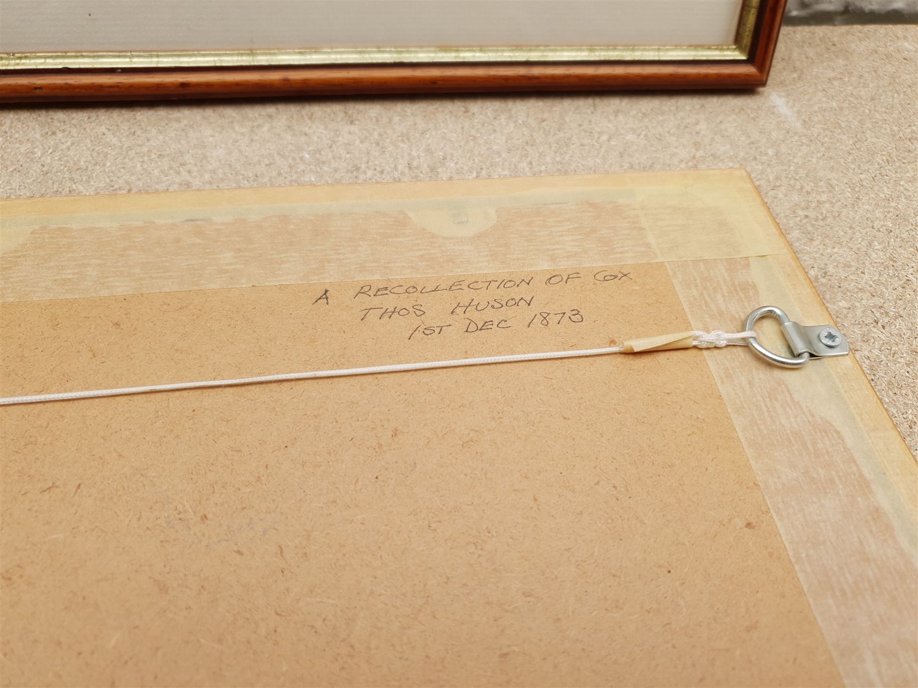 Thomas Hudson (British 1844-1920): 'A Recollection of Cox' and Sun Through the Clouds, pair watercolours, one signed titled and indistinctly dated on original label verso 12cm x 17cm