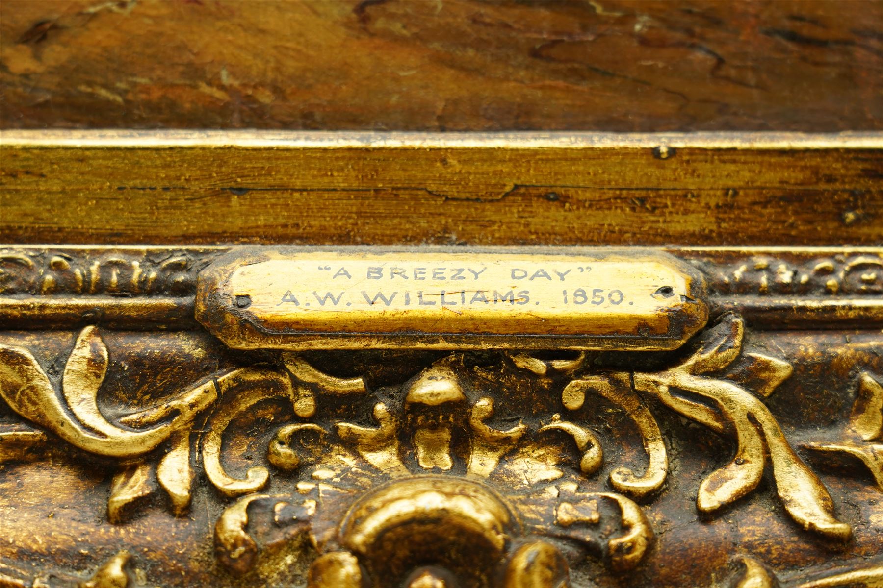 Alexander Williams RHA (Irish 1846-1930): 'A Breezy Day', oil on canvas signed and dated 1850, 38cm x 58cm