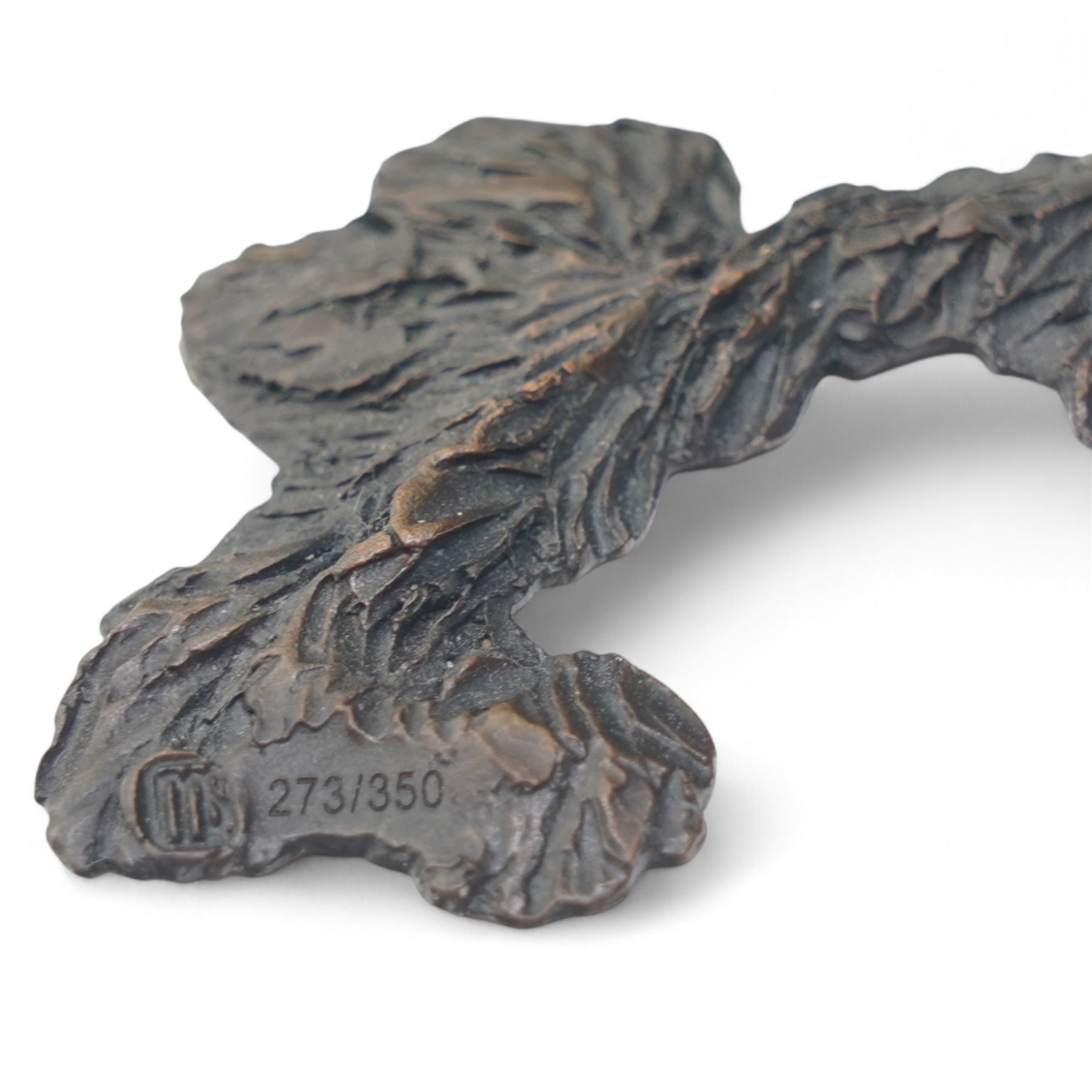 Michael Simpson (British Contemporary): Leaping Hare and Three Hares Dancing, two bronzes, one limited edition signed and numbered 273/350 to base, the other apparently unsigned, larger H7cm (2)