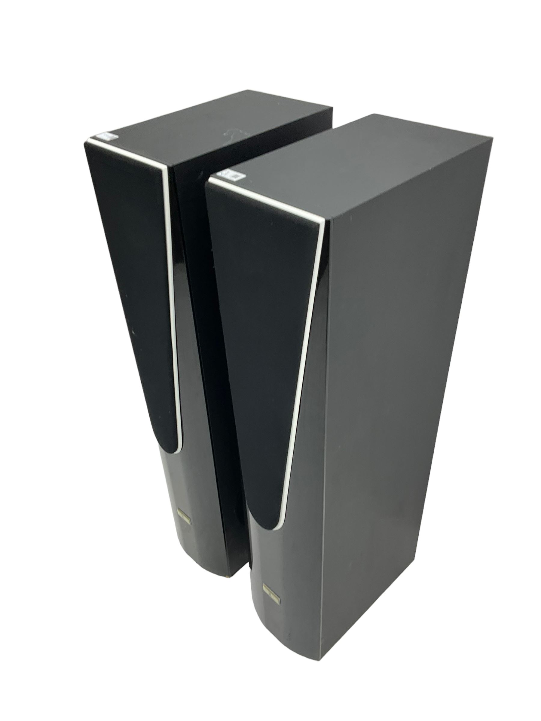 Pair Lake Audio 120W floorstanding speakers in black finish