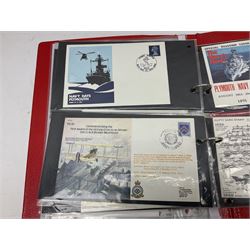 Mint block of twenty Royal Mail Remembrance Day 1st Class stamps with various signatures around the margin; and thirteen First Day Covers of military/maritime interest