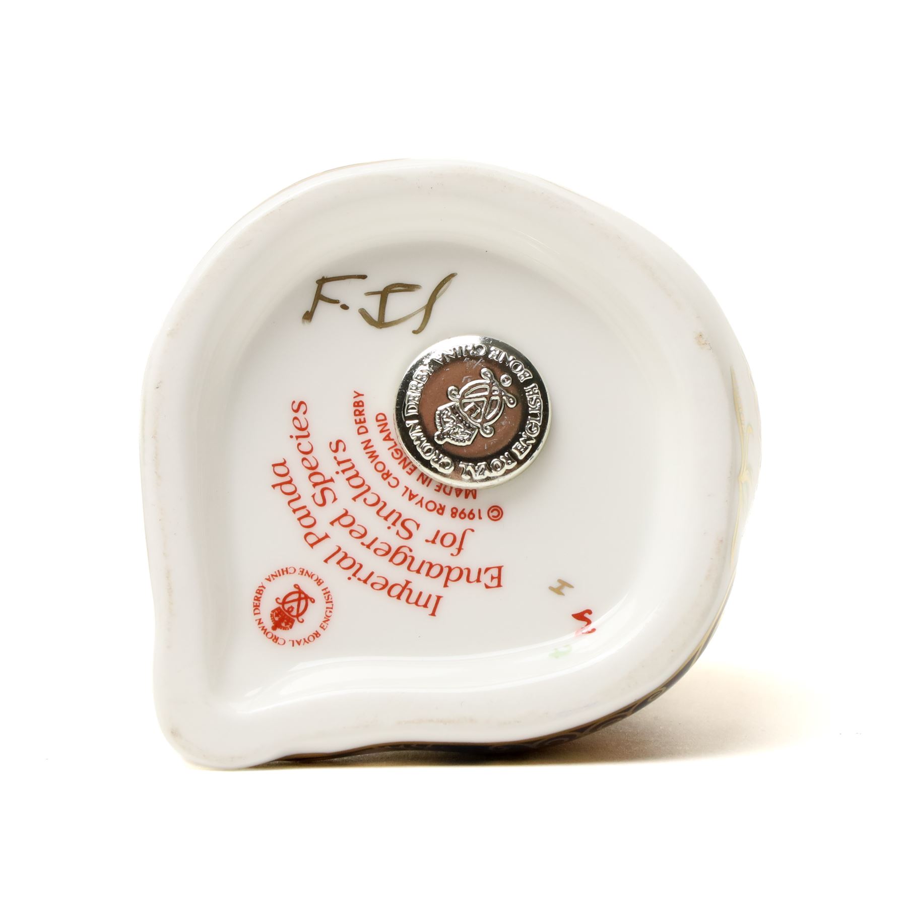 Royal Crown Derby paperweights, Queensland Koala  limited edition 177/1000 with gold stopper and Imperial Panda 177/1000 with silver stopper, both with certificates and from the Endangered Species series