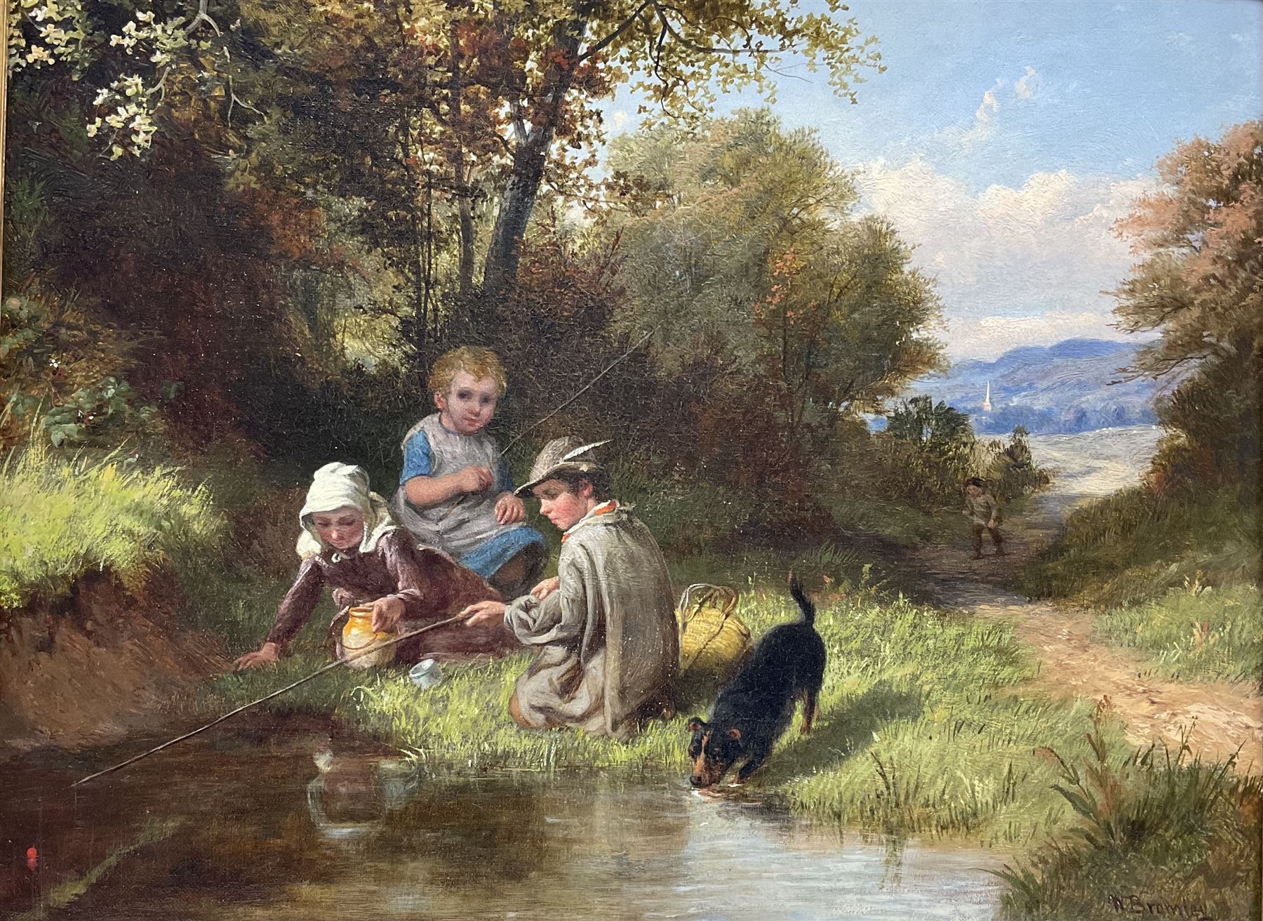 William Bromley III (British fl.1835-1888): 'Great Expectations', oil on canvas signed 34cm x 45cm
Provenance: purchased by the vendor Sotheby's London (via Stockholm) 12th November 1992, Lot 64