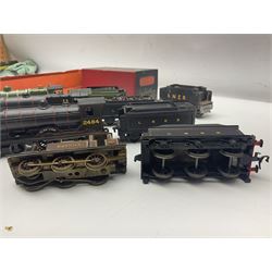 '00' gauge - MPD MR/LMS 1F 0-6-0 Johnson tank engine kit; boxed with instructions; another partially constructed kit locomotive; four kit-built locomotives - 4-6-0 LNER in green No.1482, 4-6-0 LNER in black 'Edie Ochiltree' No.2677, 4-6-0 LNER in black 'Glen Lyon' No.2484 and 0-6-0 tank locomotive 'Boxhill' No.82; together with two kit-built LNER black six-wheel tenders (8)