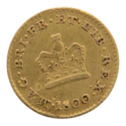 George III 1800 gold one third guinea coin