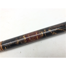  William 1V Police truncheon, polychrome painted with Royal Cypher and Constable, ribbed handle with leather strap, L45.5cm  