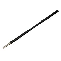 ‘The Metropolitan’ Police ebonised and black leather swagger stick, with combined whistle, 60cm