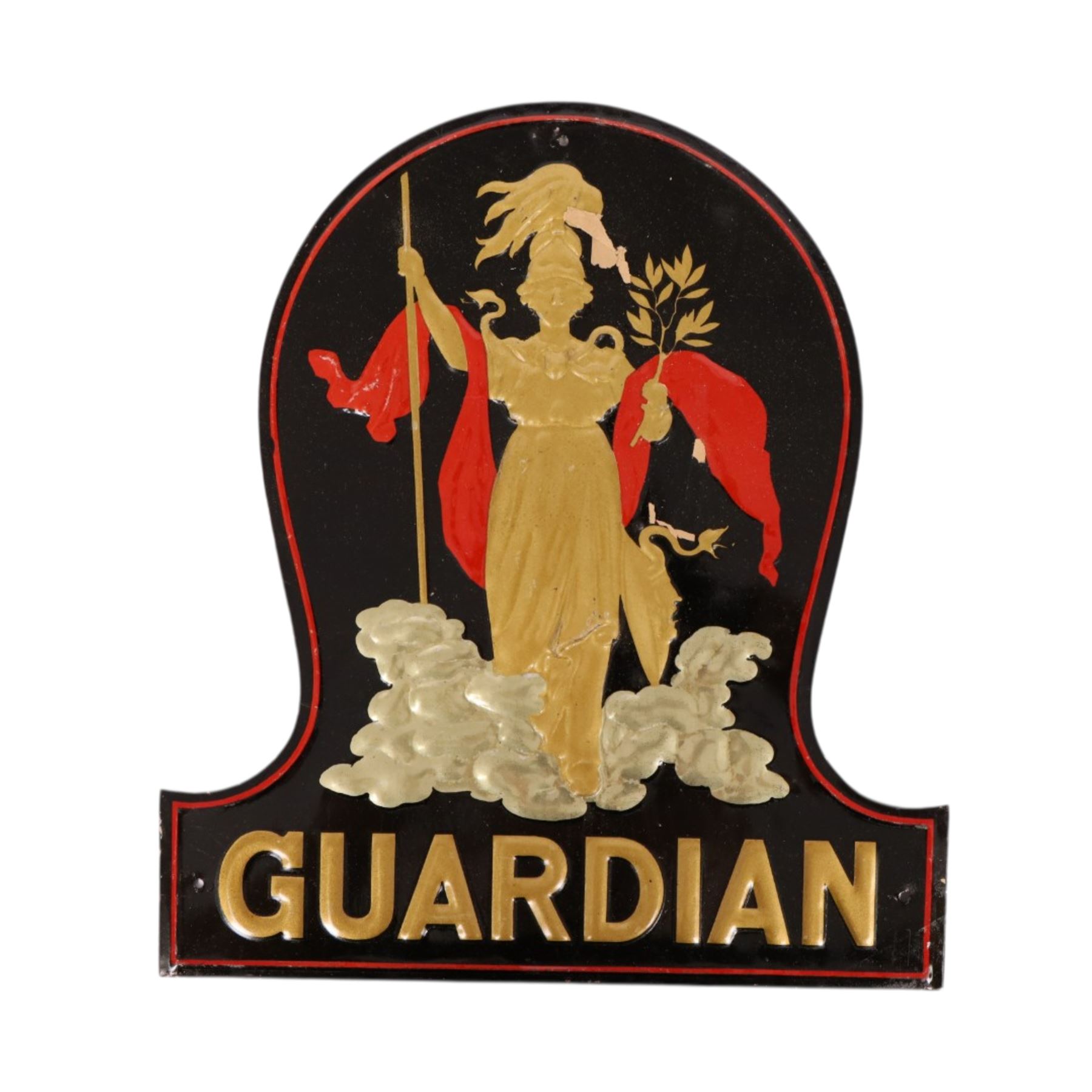 Group of ten Guardian Assurance Company fire insurance marks, H23cm