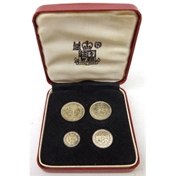  1969 Queen Elizabeth II Maundy set, in Royal Mint box, with Selby Abbey Maundy Thursday programme, 3rd April 1969  