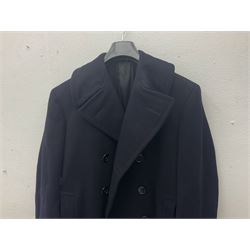 WW2 French Naval Officer's greatcoat; bears label 'Hirsch Tyler Company Uniforms 10th & Berks Sts Philadelphia Penna.'