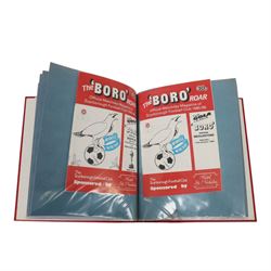 Comprehensive collection of approximately two-hundred Scarborough FC football programmes for the 1983/84, 1984/85,1985/86 and 1986/87 seasons, all filed within eight dedicated Scarborough FC red Home and Away binders 