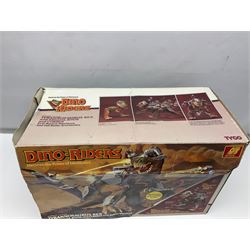Dino-Riders, 1980s Tyco Action GT Toys, Tyrannosaurus Rex with Krulos, Bitor and Cobrus Evil Rulon Warriors; boxed