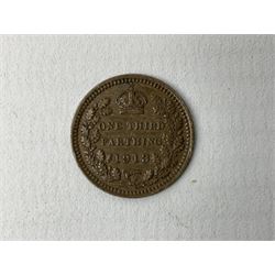 Queen Victoria 1861 penny, 1876 sixpence coin, five early silver coins including Elizabeth I etc