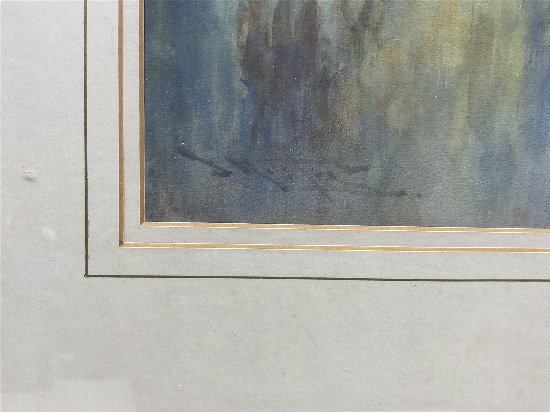 Stephen Frank Wasley (1848-1934): Ruins of Carthage from the River, watercolour signed 24cm x 43cm