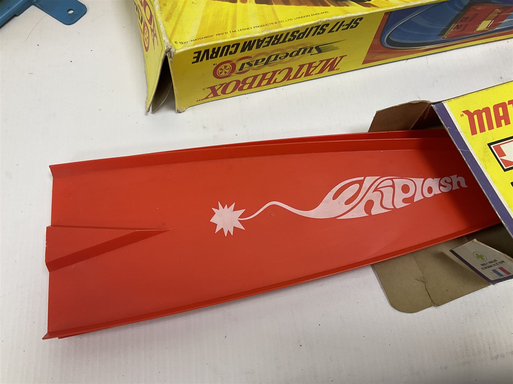Matchbox Superfast Race Set with boxed Slipstream Curves and Superboosters; and quantity of playworn and unboxed die-cast models