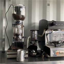 Fiamma coffee machine with Cunil coffee grinder and press  - THIS LOT IS TO BE COLLECTED BY APPOINTMENT FROM DUGGLEBY STORAGE, GREAT HILL, EASTFIELD, SCARBOROUGH, YO11 3TX