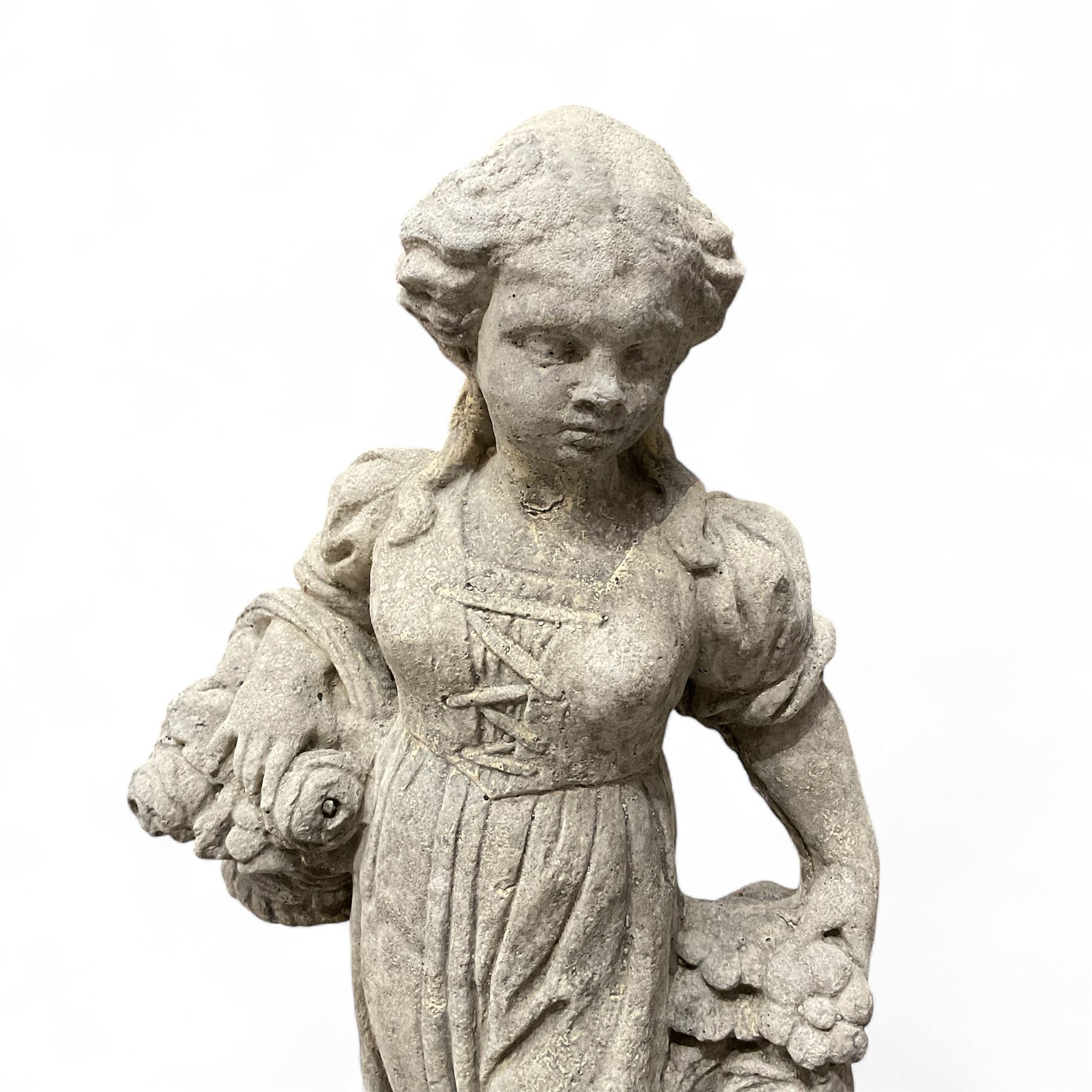 Set of four Cast stone Traditional Seasons, Including Spring, Summer, Autumn & Winter