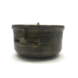 Mid 19th century marine chronometer by 'Cameron, Liverpool', silvered Roman dial, serial no. '1715', four pillar chain fusee movement with detent escapement, engine turned movement plates, dial diameter - 10cm, total diameter - 12.5cm