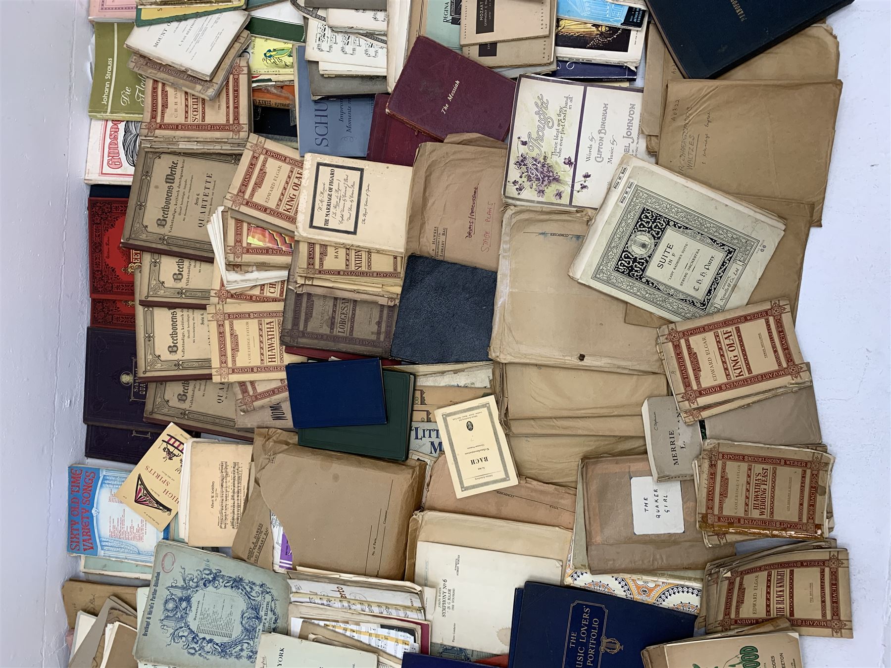 Steinway & Sons - late 19th century figured walnut upright piano, iron framed and overstrung, model no. 56174 circa. 1886, W154cm, H137cm, D70cm, together with a quantity of sheet music