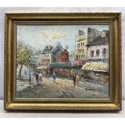 French School (Late 20th Century): Parisian Views, pair oils on canvas signed 'Burnett' and 'Henry Rogers' respectively 39cm x 49cm (2)