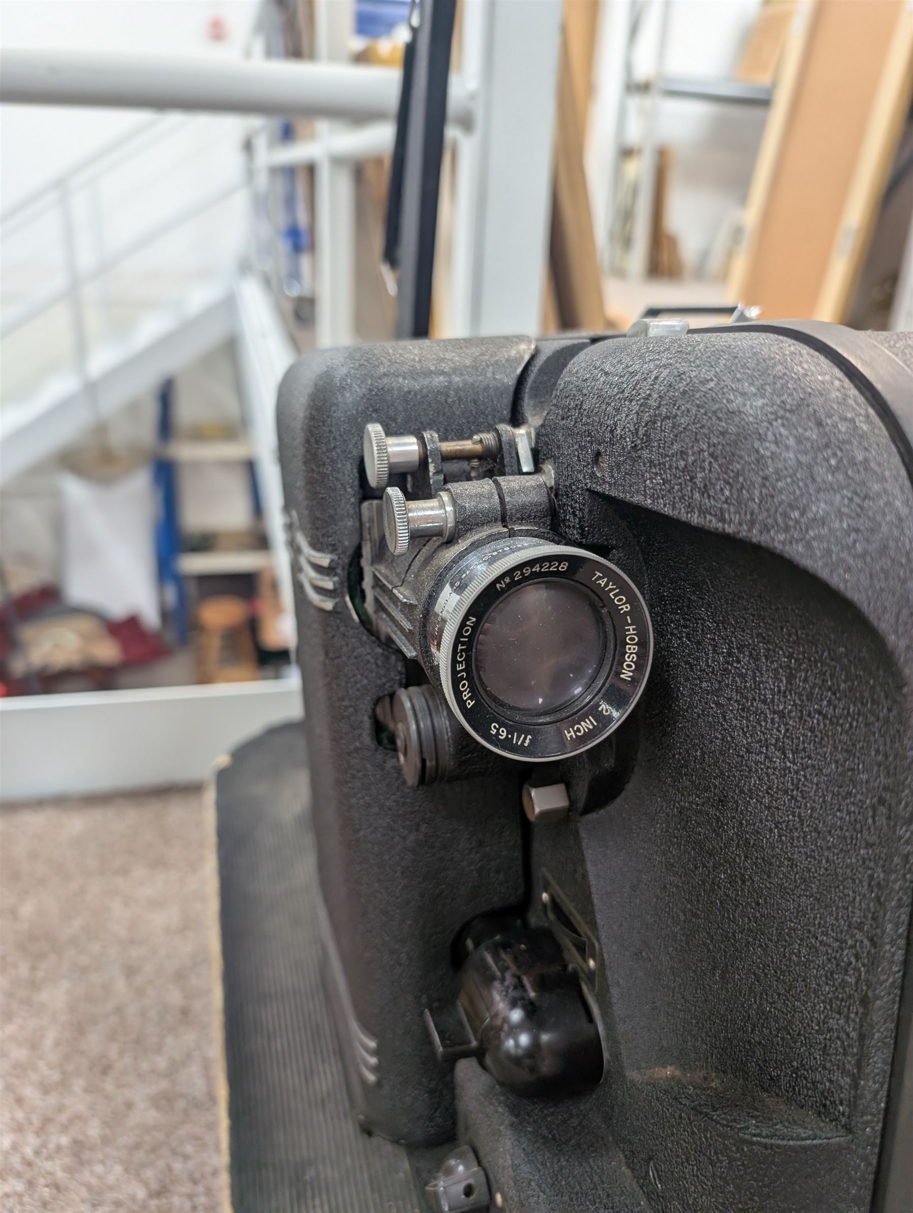 The British Thomson-Houston Co Ltd 16mm sound film projector with two film reels 