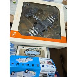 Collection of diecast model aeroplanes, including Corgi The Aviation Archive, Hobby Master Air Power Series and IXO Model examples together with three diecast cars, all boxed