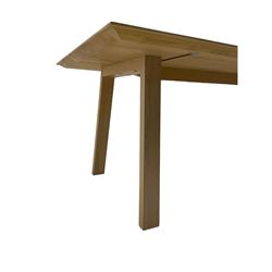 Scholler - solid ash rectangular dining table, on angular supports 