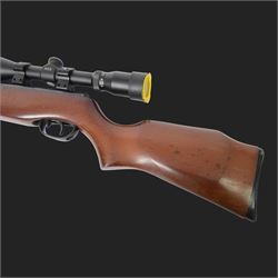 Spanish Gama CF-20 .177 air rifle, with AGS Airgun Sport Cobalt Redi-Mount 1/2 Mil-Dot 3.9x40 air rifle scope