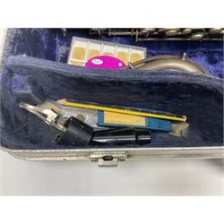 Early 20th century Elkhart Pan American C-Melody saxophone, Patd. Sept.14 1915, no.1153489, serial no.P27678; in fitted hard carrying case with crook