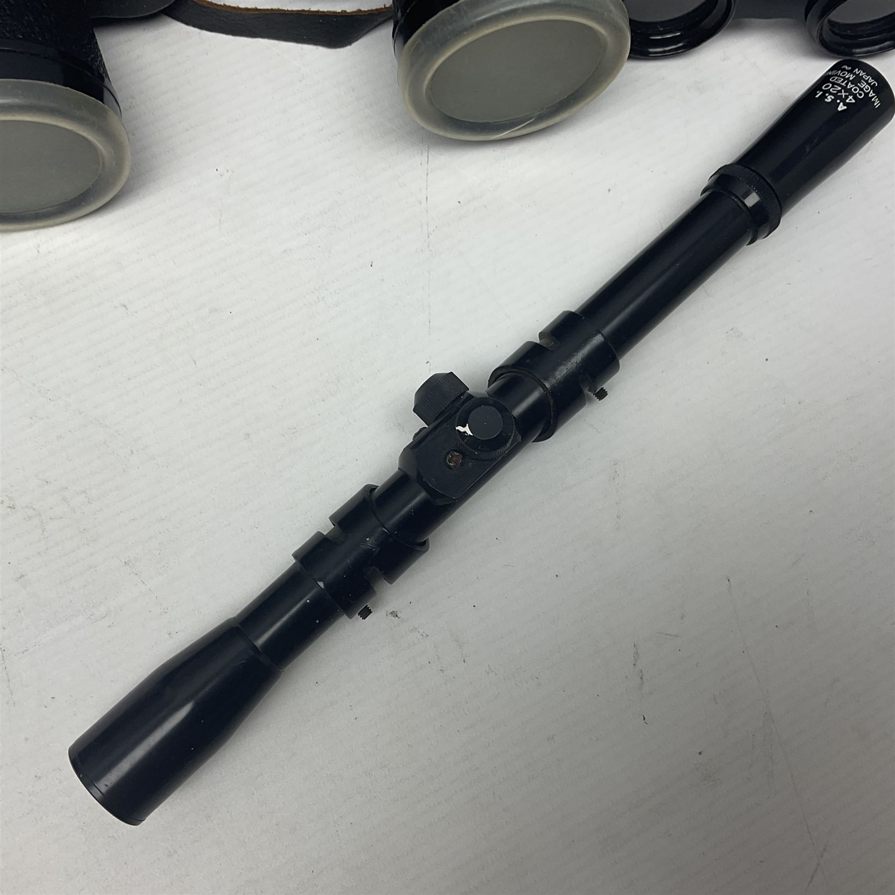 Pair of Asahi Pentax Prism binoculars, a pair of Dolland binoculars, other binoculars, including cased examples and a Miranda Pro 3 tripod