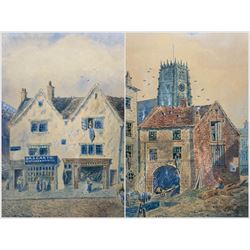 Arthur McArthur (British fl. 1880-1920): Bradford Street Scenes, pair watercolours signed (2)