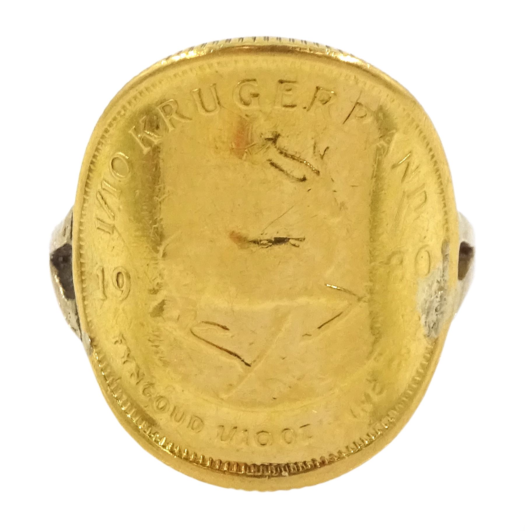 South Africa 1980 1/10 Krugerrand coin ring Coins, Tokens