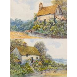 Frank Bartlett (British early 20th century): 'Cottage by the Road - Grassington' and 'Rura...
