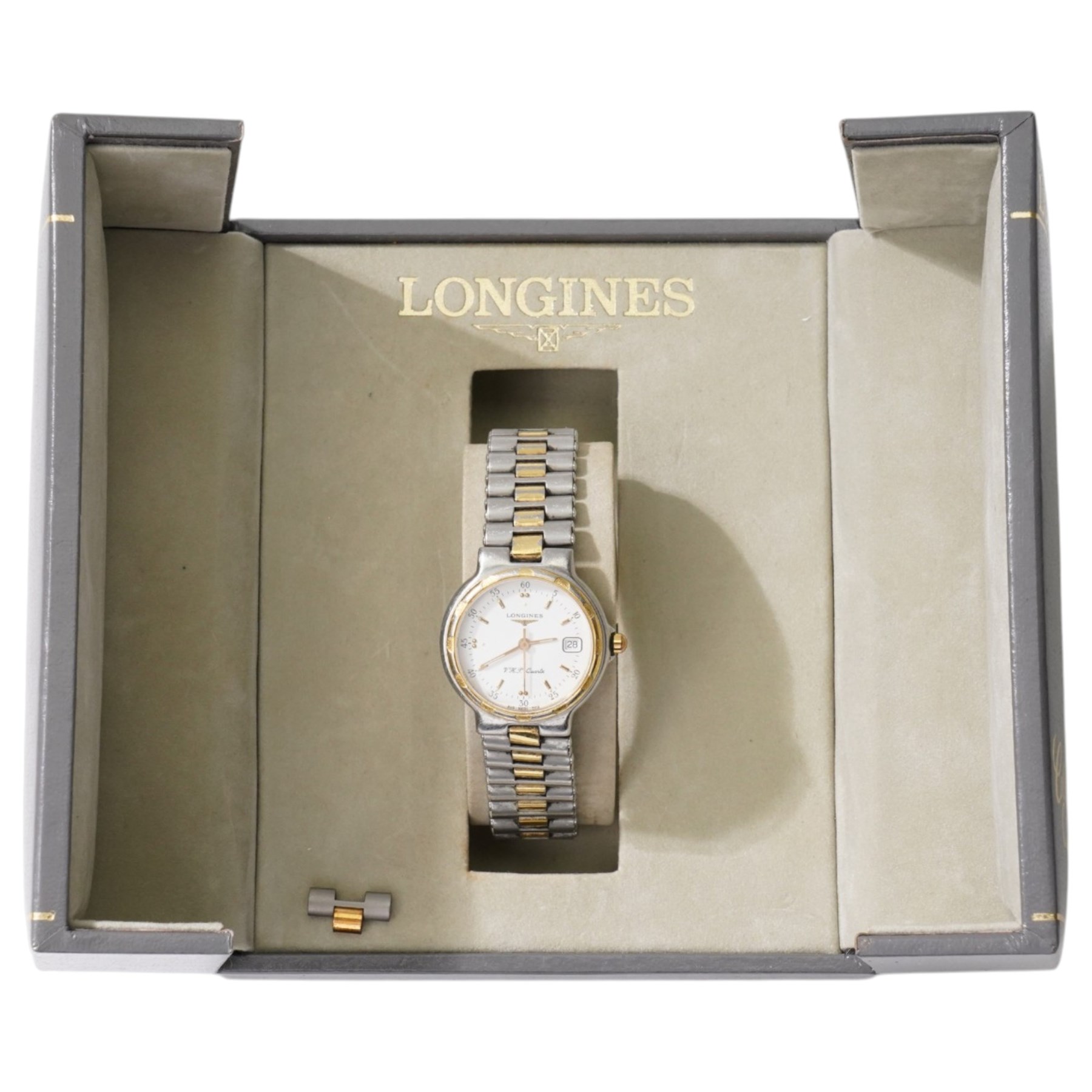 Longines Conquest ladies quartz stainless steel wristwatch, boxed