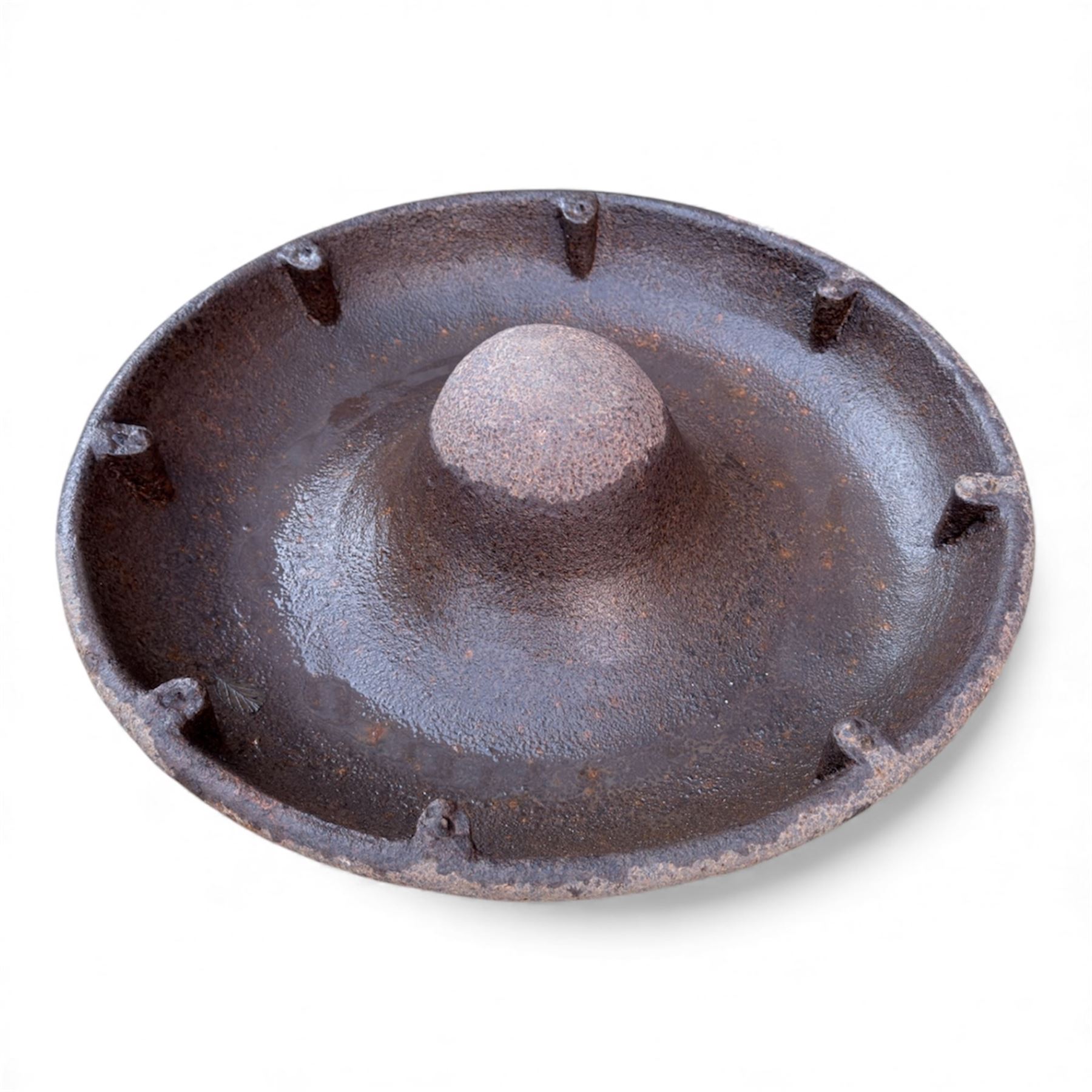 Large cast iron Mexican hat pig trough planter