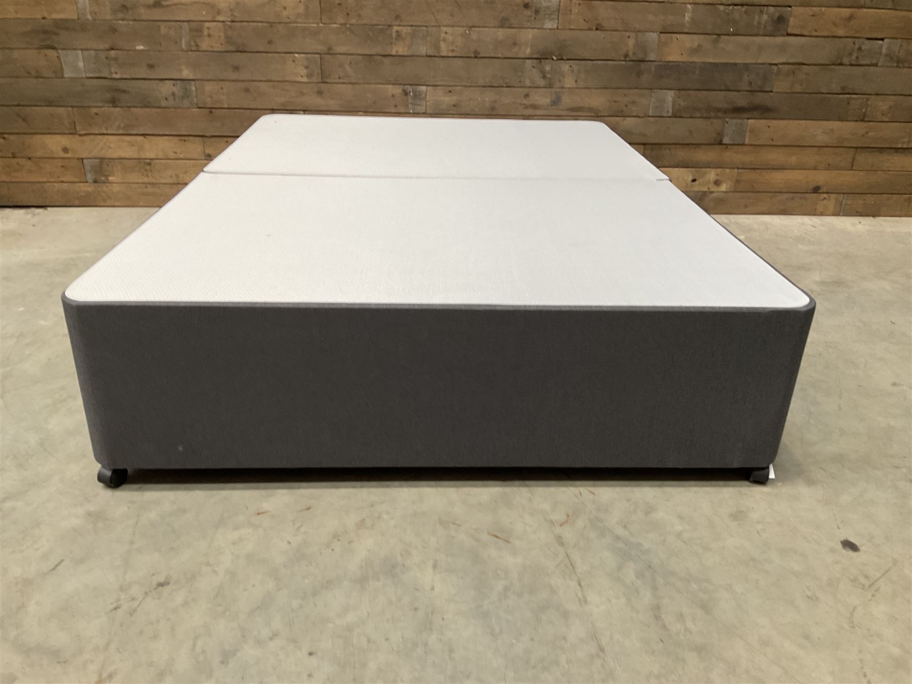 Double divan bed base with two storage drawers