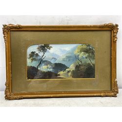 English Colonial School (Late 19th century): Figures on the Lakeside - India, oil on board unsigned 16cm x 31cm 
Notes: inscribed on a partial label verso - 'This sketch represents a scene in Thelatfe, Marrajra / Manajra with the first island in view of which there are 3 in thelatfe(?). It is an original sketch by H ... it is the only one ... like it, he also ... to reproduce it ... Syaid, Italy 1872.'