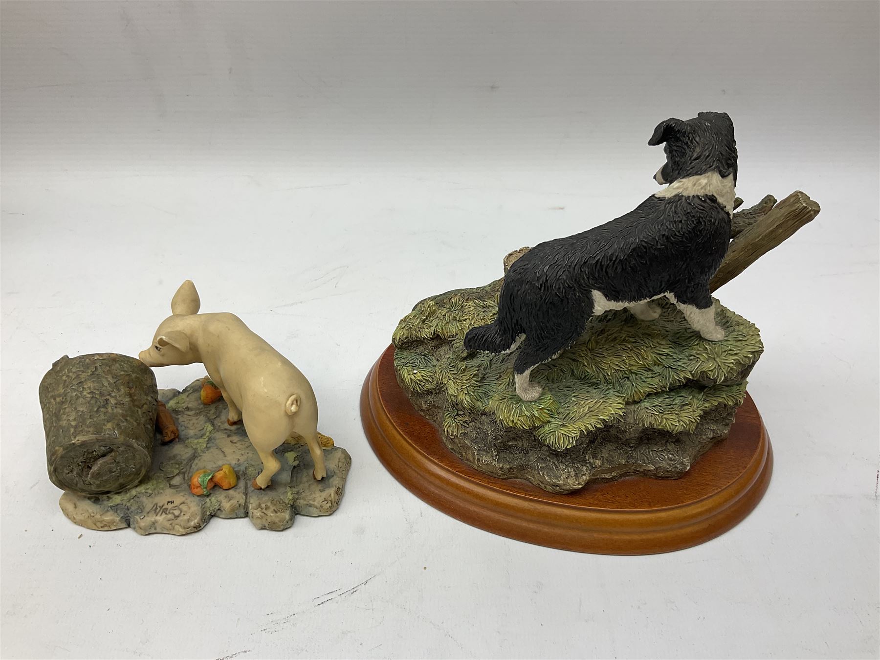 Border Fine Arts figures, to include Galloway Bull, A2692, Galloway Cow & Calf, A3790, Well Warmed, A1454, Found Safe, A0602 etc (7) 