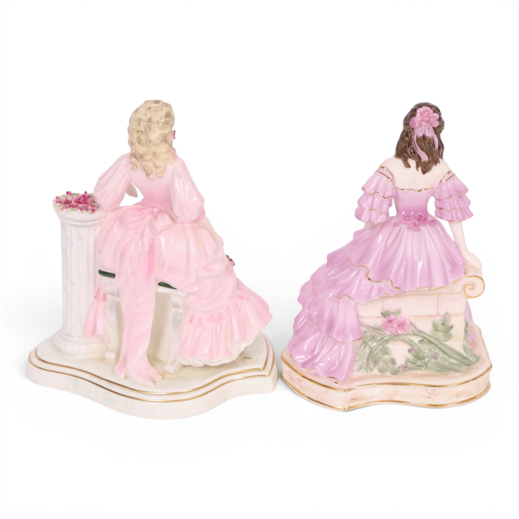 Two Coalport figures from the English Rose Collection, 1996 Blue Moon  203/1000 and 1992 May Queen 540/1000, both with certificate and box   