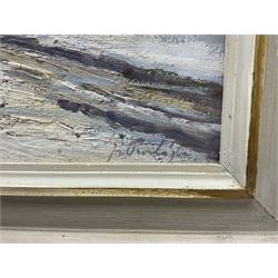 Josef Prochazka (Czech 1909-1984): Farm Buildings in the Snow, oil on board signed 49cm x 69cm