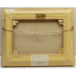 J C Burnie (British 20th century): Paddle Steamer Caledonia off Holy Isle, oil on canvas signed 29cm x 39cm