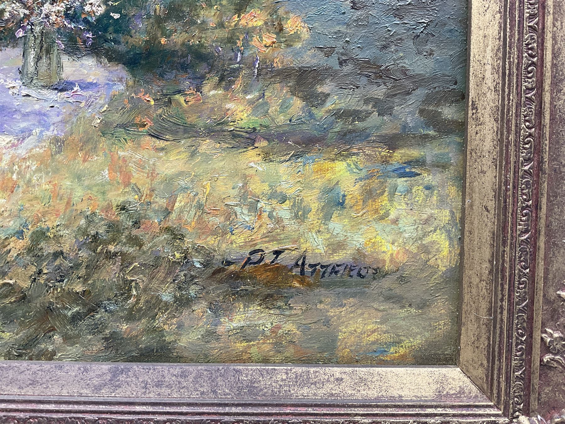 Paul J Attfield (British 1950-): Summer in the Garden, oil on canvas signed 44cm x 59cm