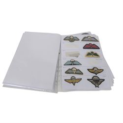 Collection of British cloth insignias, including RAF, Royal Navy/Marine and Parachutist examples 
