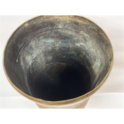 Large brass shell case, H70cm