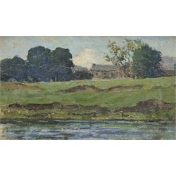 Arnold Priestman (British 1854-1935): 'Uplands Ilkley', oil on canvas laid on panel unsign...