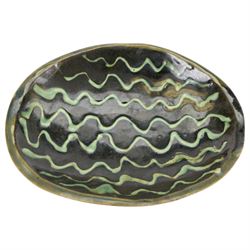 Celtic pottery Newlyn, bowl, dish and plate, together with other studio pottery 