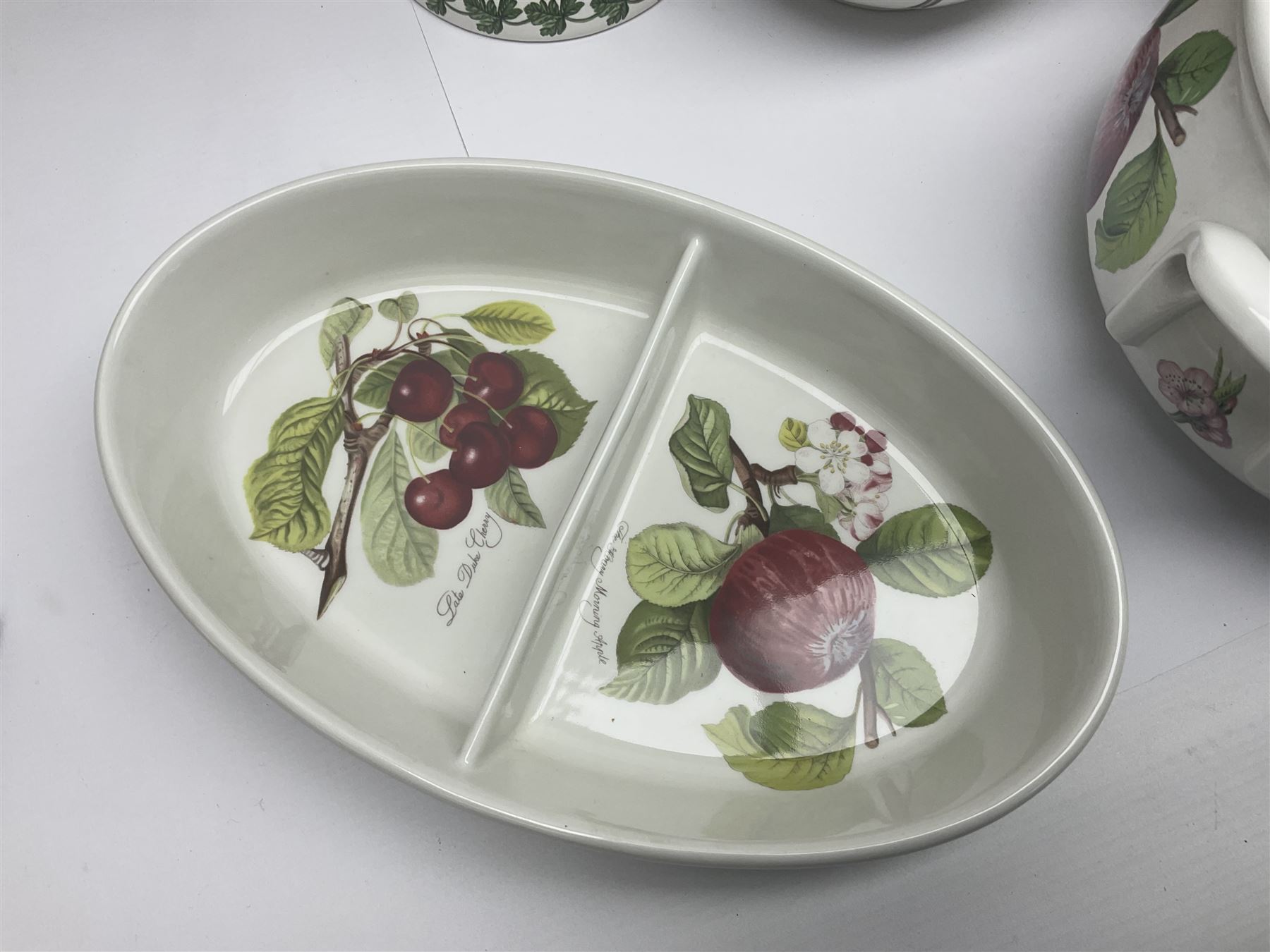 Three Portmeirion soup tureens with covers and ladles, together with vases, large bowls and other Portmeirion items